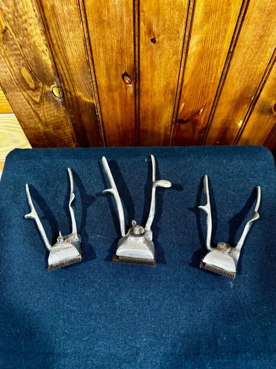 Antique Metal Manual Hair Clippers -Set of 3