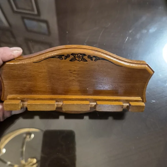 Wooden Wall Key/Spoon Rack in Warm Brown