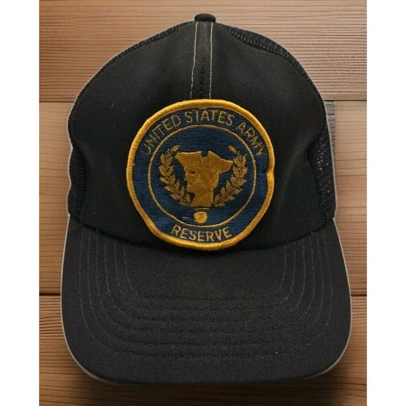 Vintage US Army Reserve Trucker Hat Snapback Made In Taiwan Military Cap