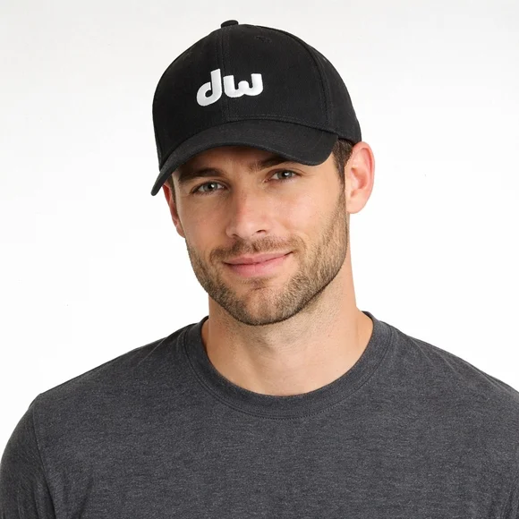 DW Drums Hat Flexfit Fitted Black Cap Sz L/XL 