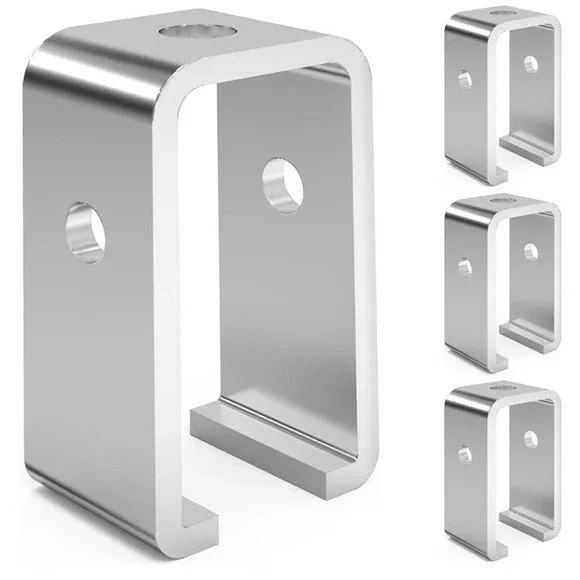 4 Pack Channel Trolley Track Hanger Bracket for All 1-5/8