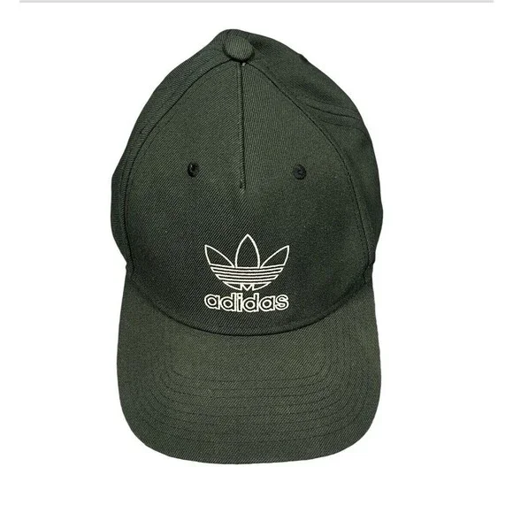Adidas Originals Hat Men Black Adjustable Snapback 3 Stripe Logo Cap Embroidered