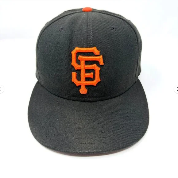 Vintage New Era San Francisco Giants 59FIFTY‎ Fitted Hat Black 7 1/8
