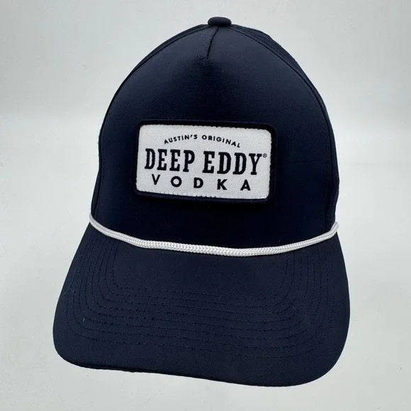 Deep Eddy Vodka‎ Navy Blue Rope Snapback Hat Austin Original Logo Promo Cap