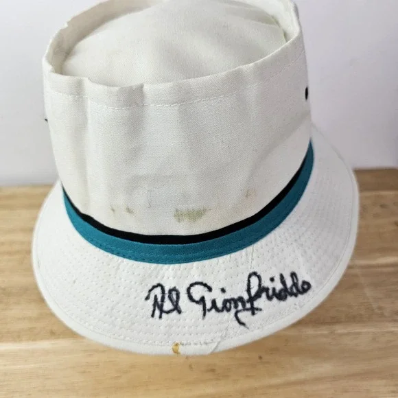 Al Gionfriddo Brooklyn Dodger Baseball‎ Player Autographed Bucket Hat Signed Pin