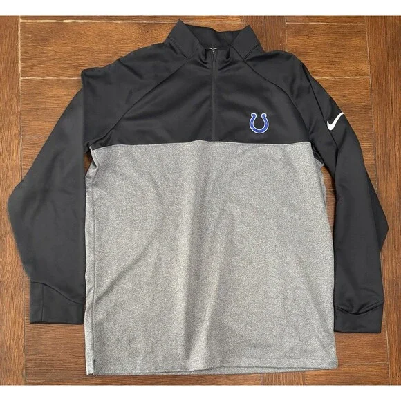Men’s Indianapolis Colts Nike Golf Size XL 1/4 Zip Grey Jacket Pullover