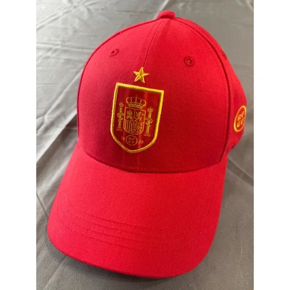 Spain National Team RFEF Official Licensed Red Soccer Baseball Cap Hat New