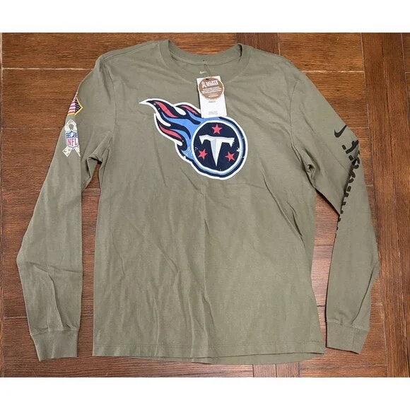 Men’s Tennessee Titans Nike Size M Salute To Service Long Sleeve Shirt NWT