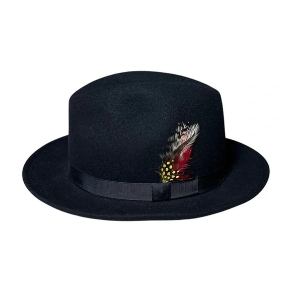 THE FLAMEKEEPERS HAT CLUB Torch MB Black Fedora Wool Felt HARLEM NEW YORK Size M