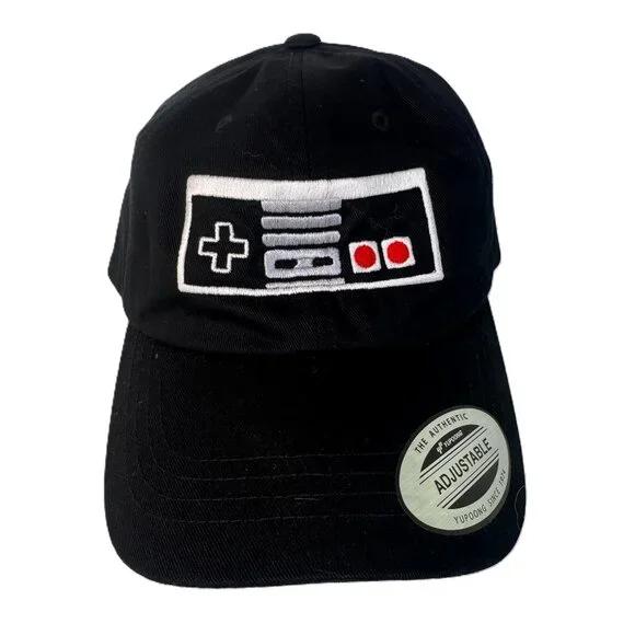 Classic NES Controller Embroidered Baseball Cap Hat 6 Panel Super Gaming Gamer