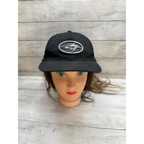 Vintage Lost in Space Movie Promo Hat Black Nissun Cap Metal Logo Adjustable