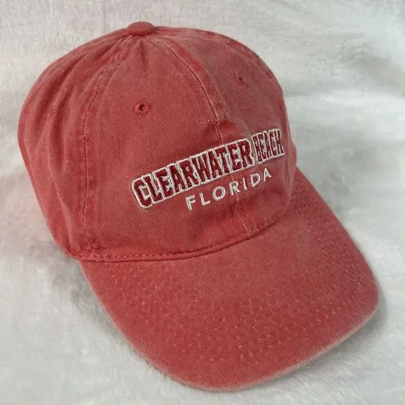 Clearwater Beach Florida Mens/Womens Hat Adjustable Ball Cap Baseball Vacation