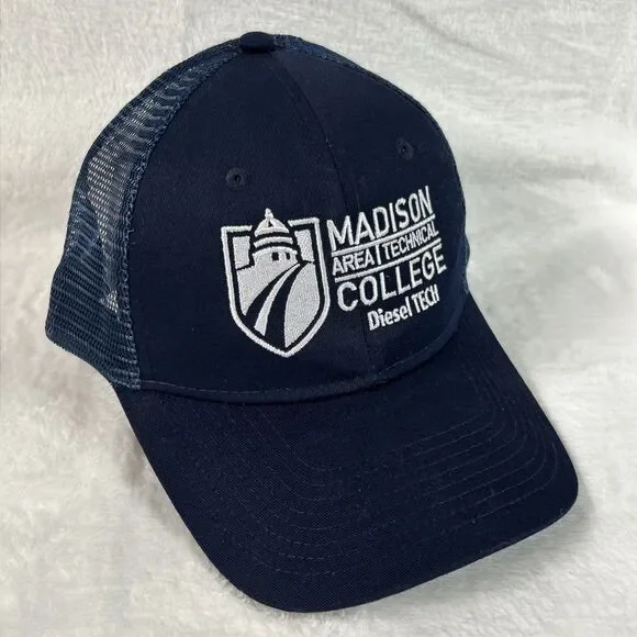 MATC Madison Area Technical College Diesel Tech Blue Mens Hat Adjustable