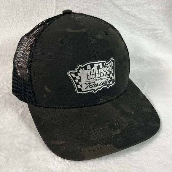 White City Glass Racing Camouflage Mens Hat Adjustable Baseball Wisconsin