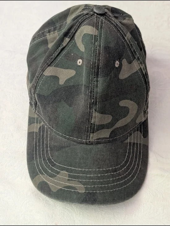 Green Black Camouflage Baseball Cap Adjustable Casual Unisex One Size
