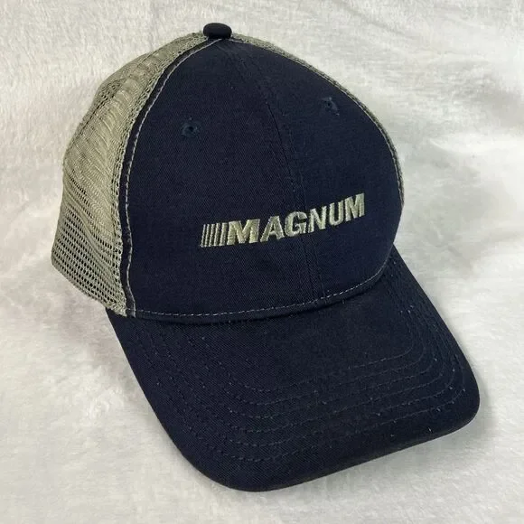 Magnum Blue Mens Hat Adjustable Ball Cap Baseball