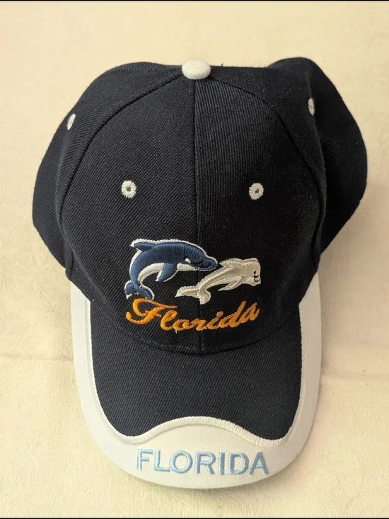 Florida Dolphin Embroidered Baseball Cap Hat One Size Fits All