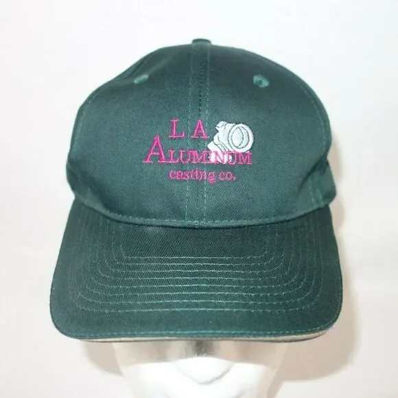 La Aluminum Casting Company Baseball Hat Cap Green Adjustable Strap OS Unisex