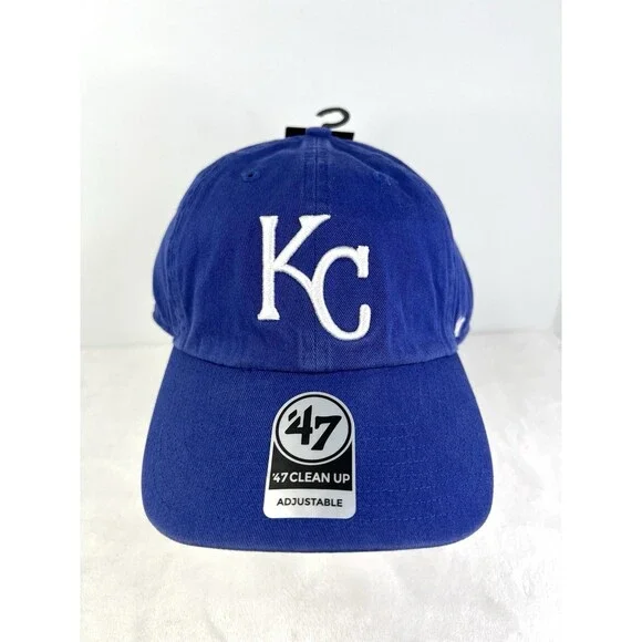 Kansas City Royals 47 Brand Clean Up Adjustable Dad Hat Blue MLB Baseball New