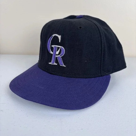 Vintage Colorado Rockies Hat Cap Size 7 1/8 Fitted 59Fifty New‎ Era Wool MLB 90s