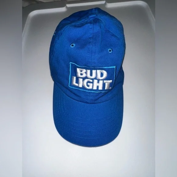 Budlight logo blue baseball hat OS college beer casual adjustable hat