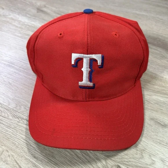 VTG Texas Rangers Snapback Hat MLB Baseball Red Twins Enterprise Cap
