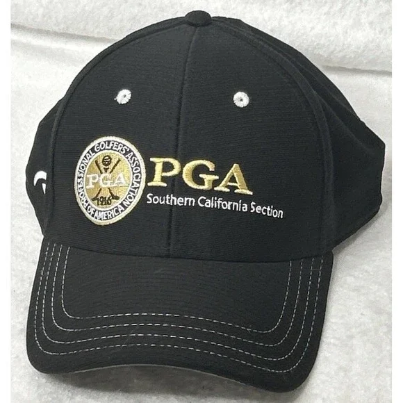 PGA Southern California Challenge Cup Golf Hat Cap Black Pukka Adjustable