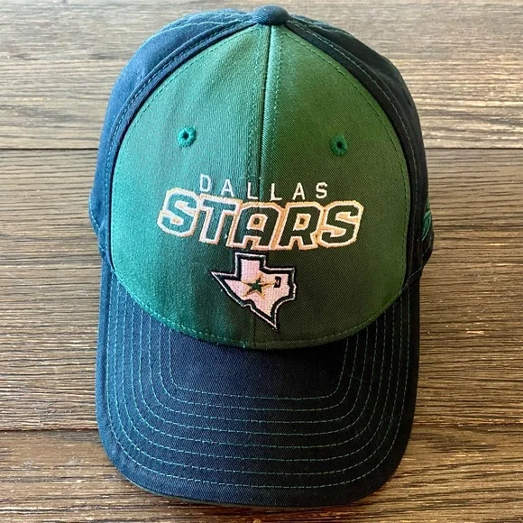 RBK Reebok Dallas Stars Hat Cap Adjustable Black Green NHL Men’s Women’s Unisex