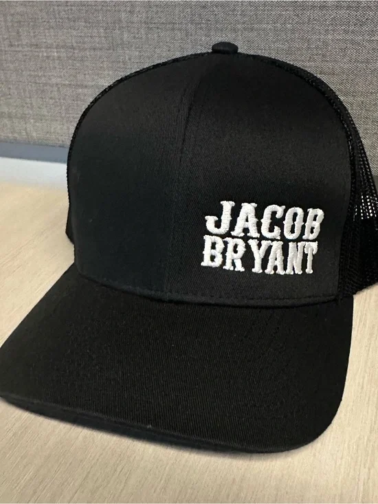 Black Embroidered Trucker Cap