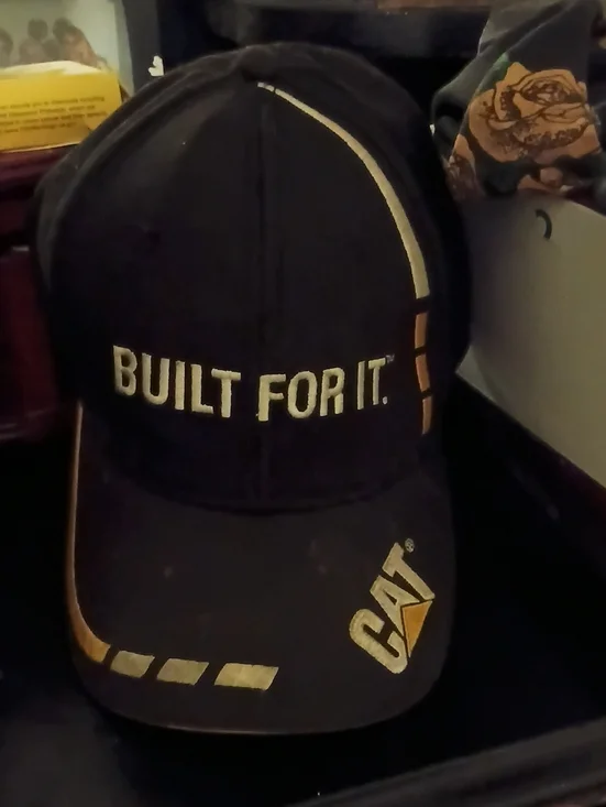 Jellycat Black and Gold 'Built For It' CAT Logo Baseball Cap