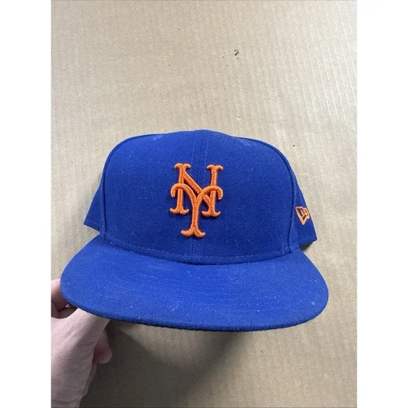New York Mets On-field Cap 59Fifty New Era Fitted Hat Blue Size 7-3/4