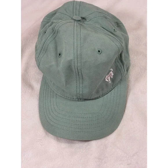 Bronco Ford Bucking Horse Dad Hat Cap Sage Green Adjustable Cotton Embroidered