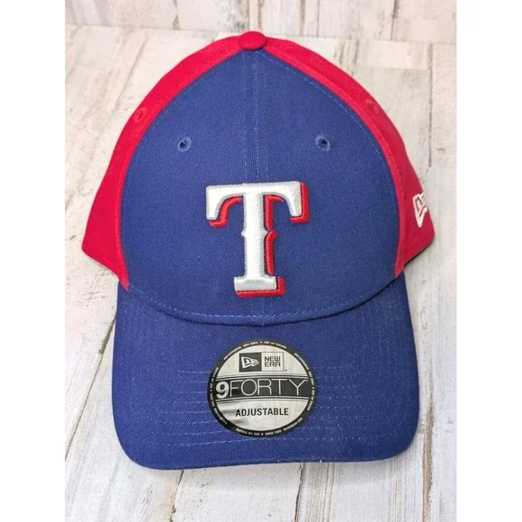 Texas Rangers Hat New Era 9Forty Blue‎ Red Adjustable Cap Snapback MLB