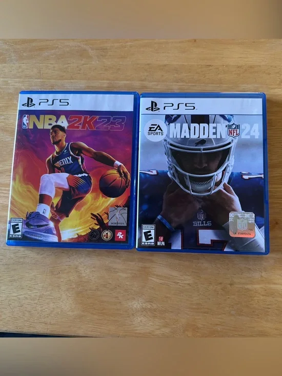 PS5 Sports Video Game Bundle - Madden NFL 24 & NBA 2K23 PlayStation 5