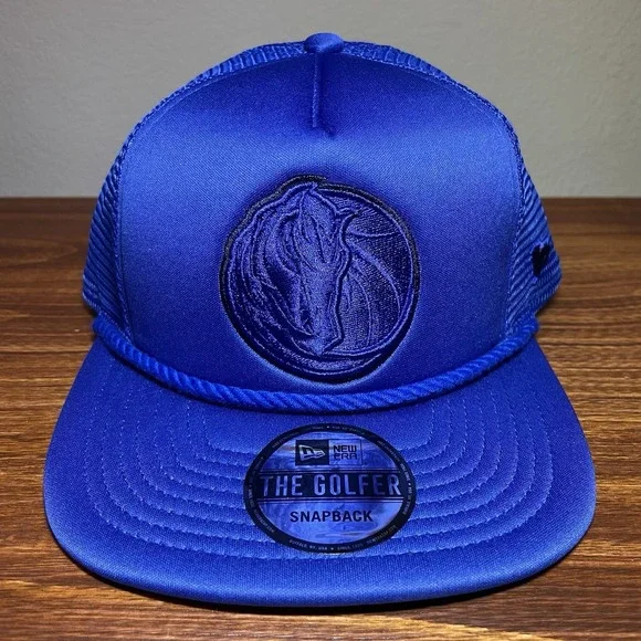 New Era Dallas Mavericks The Golfer Rope Hat Blue Foam Snapback Adjustable Cap