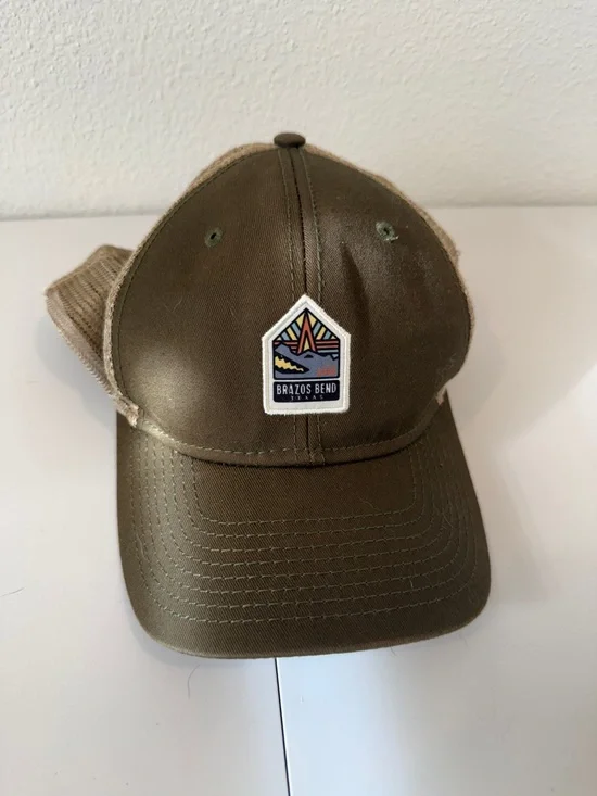 Brazos Bend Patch Trucker Hat in Olive