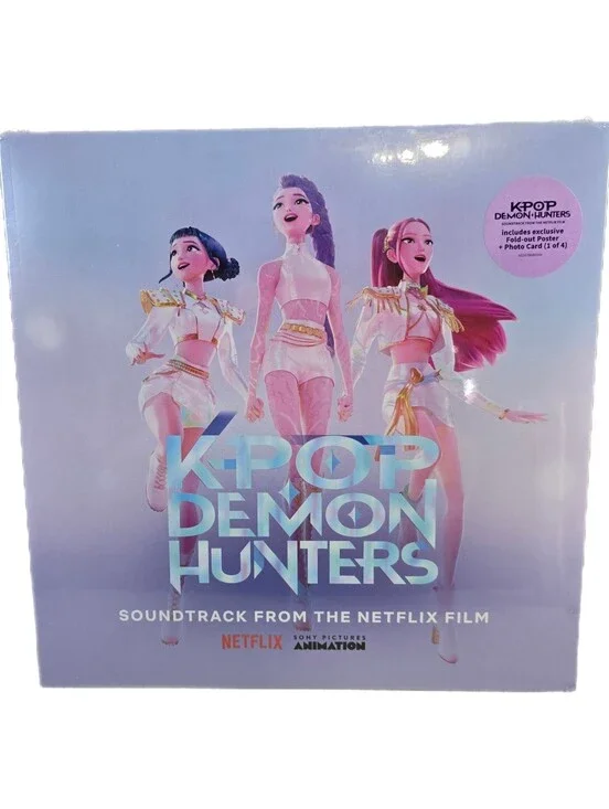 NEW K-pop Demon Hunters Original Soundtrack LP Vinyl + Poster + Photo Card Seal