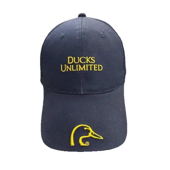 Ducks Unlimited Hat‎ Cap Strap back Hunting Fishing Outdoors Nature Blue Logos