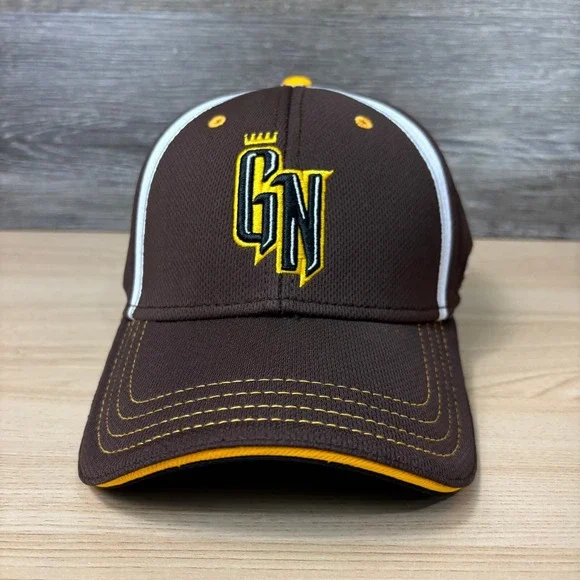 GN Hat Cap Fitted One Size Brown Baseball Cap Crown Performance‎ NWT