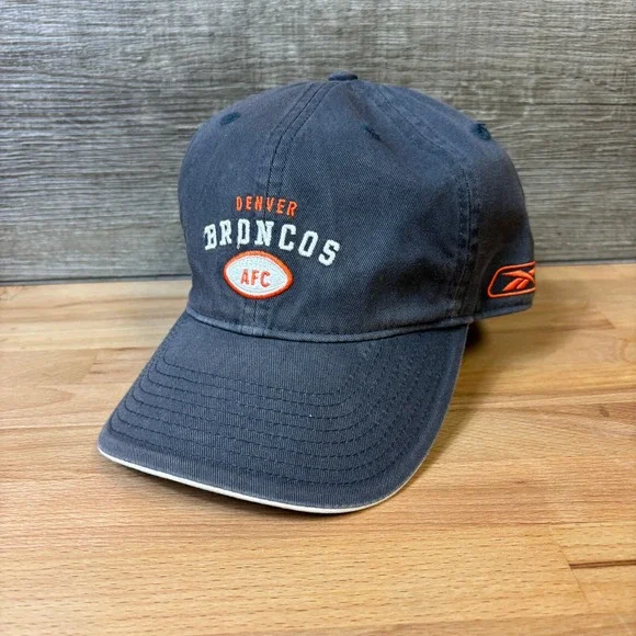 Denver Broncos Hat Strap‎ Back Blue Gray Reebok NFL Football AFC