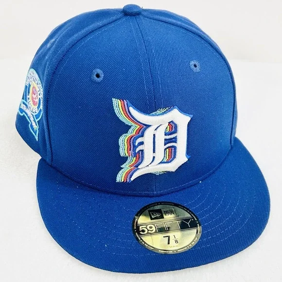 New‎ Era Detroit Tigers Rainbow World Series 59FIFTY Fitted Hat Cap 7 1/8 Blue