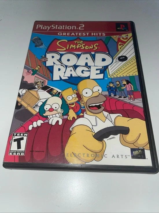 THE SIMPSON'S ROAD RAGE PLAYSTATION 2 PS2 PLAY STATION GAME Case Complete