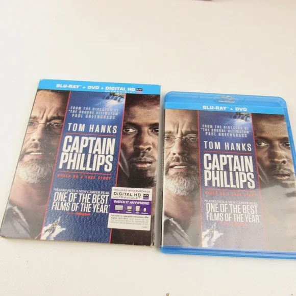 Captain Phillips Tom Hanks Blu-Ray‎ DVD Combo Pack Movie Film