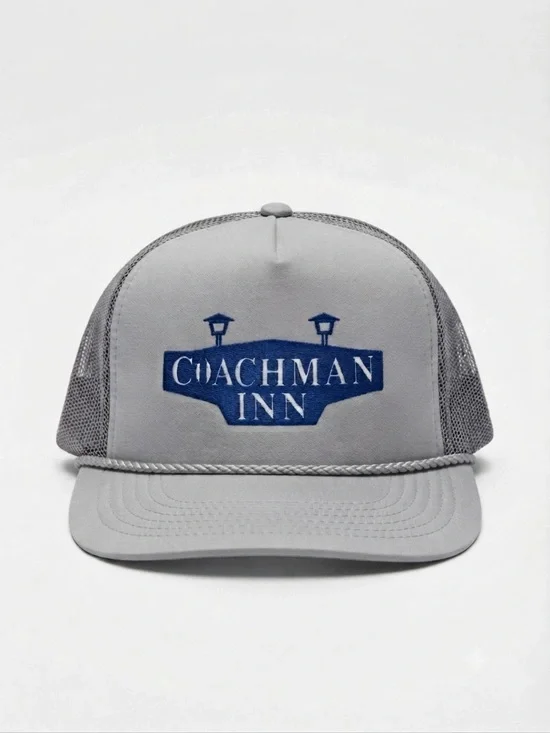 Coachman Inn Mesh Back Trucker Hat Hanes Headwear Vintage Adjustable Snapback