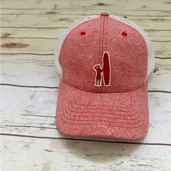 johnnie-O Trucker Hat Red Heathered Mesh Snapback OSFA