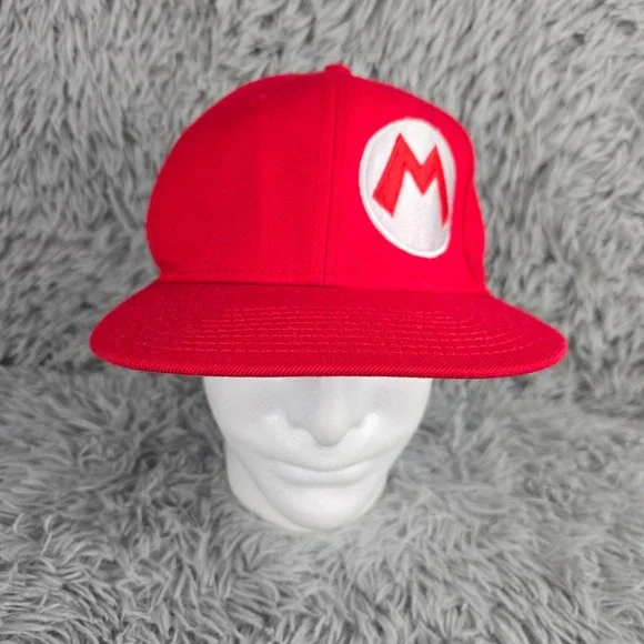 Nintendo Super Mario Snapback Hat Unisex One‎ Size Red Embroidered Logo 2018
