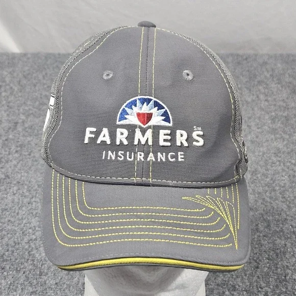 Farmers‎ Insurance Hat Kasey Kahne Gray NASCAR Cap Racing Chase Authentics