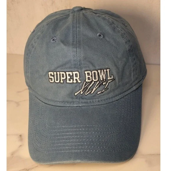 Reebok NFL Super Bowl XLVI Indianapolis 2012 Hat Blue Adjustable Dad Cap Mens