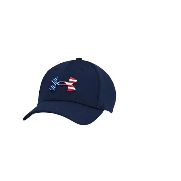 Under Armour UA Freedom Hat Men L/XL Blue Baseball‎ Golf Cap Flex Fit Stretch