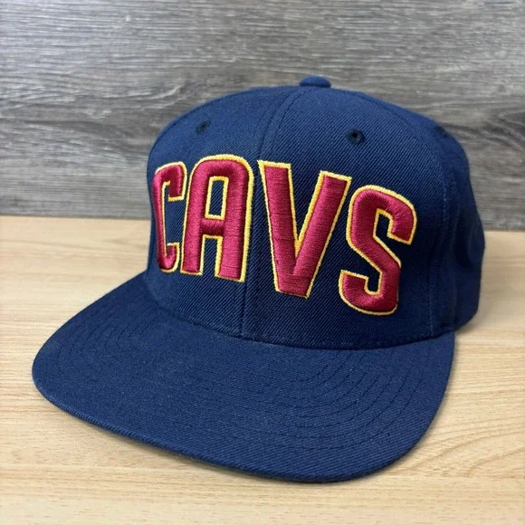 Vintage Cleveland‎ Cavaliers Hat Snapback Blue NBA Basketball Wool Blend Starter